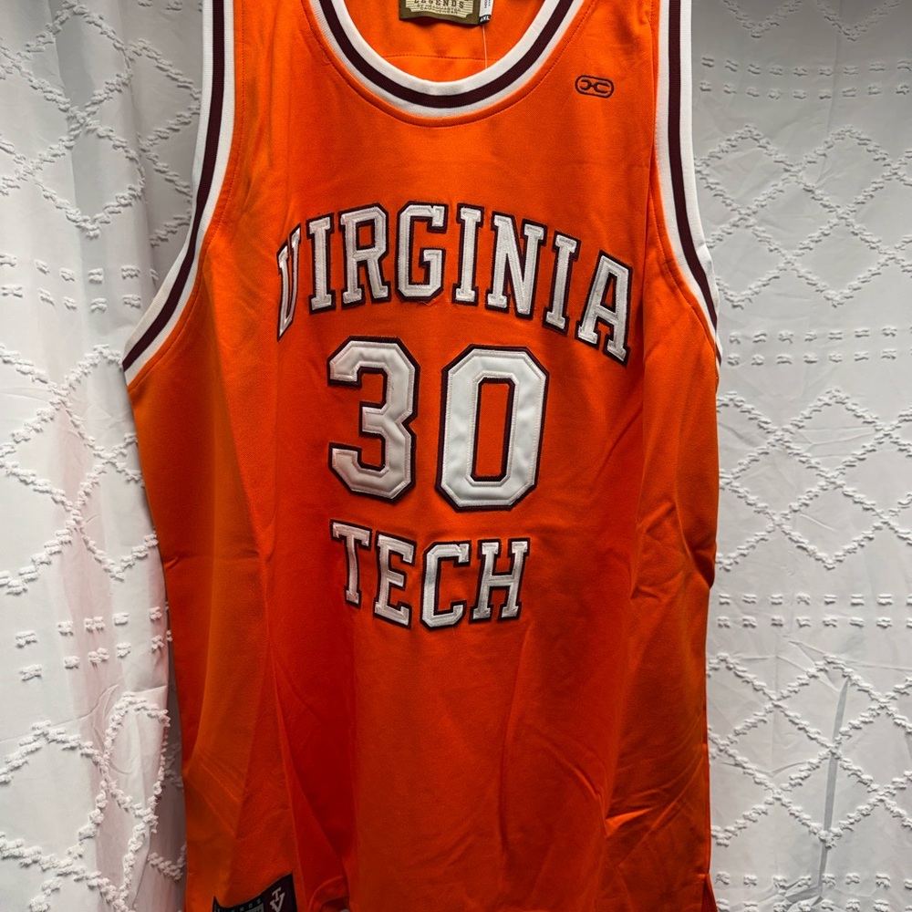 Dell Curry Virginia Tech Hokies #30 Hardwood Legends 4XL Basketball Jersey
